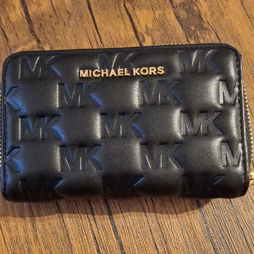 Michael Kors Black and Gold Wallet